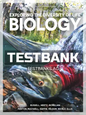 Test Bank for Biology Exploring the Diversity of Life 4th CA Edition by Russell