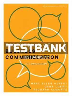 Test Bank for Essentials of Business Communication 10th CA Edition by Guffey