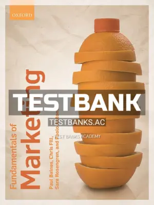 Test Bank for Fundamentals of Marketing 1st Edition by Baines