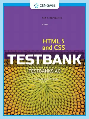 Test Bank for New Perspectives on HTML 5 and CSS Comprehensive 8th Edition by Carey