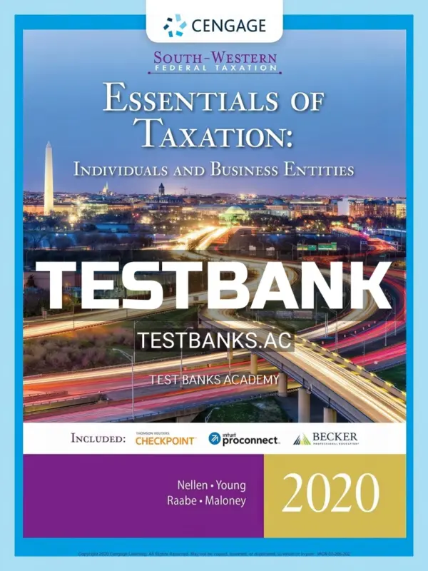 Test Bank for South-Western Federal Taxation 2020 Essentials of Taxation Individuals and Business Entities 23rd Edition by Nellen