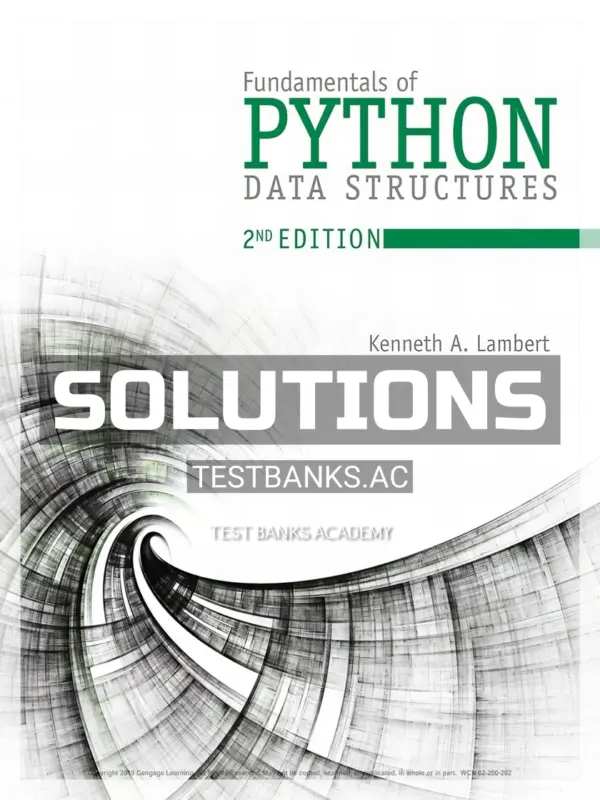 Solutions Manual for Fundamentals of Python Data Structures 2nd Edition by Lambert