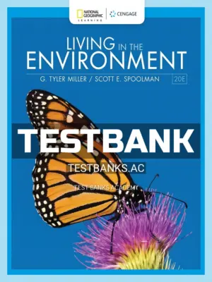 Test Bank for Living in the Environment 20th Edition by Miller