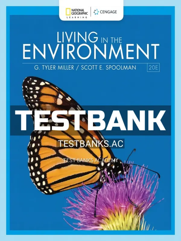 Test Bank for Living in the Environment 20th Edition by Miller