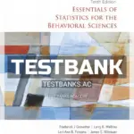Test Bank for Essentials of Statistics for the Behavioral Sciences 10th Edition by Gravetter