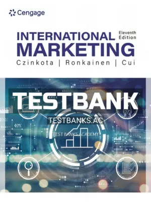 Test Bank for International Marketing 11th Edition by Czinkota