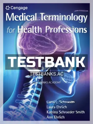Test Bank for Medical Terminology for Health Professions 9th Edition by Ehrlich