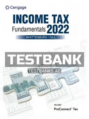 Test Bank for Income Tax Fundamentals 2022 40th Edition by Whittenburg