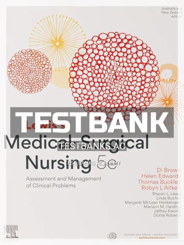 Test Bank for Lewis's Medical Surgical Nursing 5th Australian Edition Brown Test Ba 5th Edition by Brown