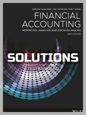 Solutions Manual for Financial Accounting Reporting Analysis and Decision Making 6th Edition by Carlon