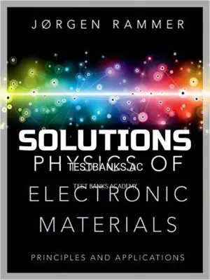 Solutions Manual for Physics of Electronic Materials Principles and Applications 1st Edition by Rammer