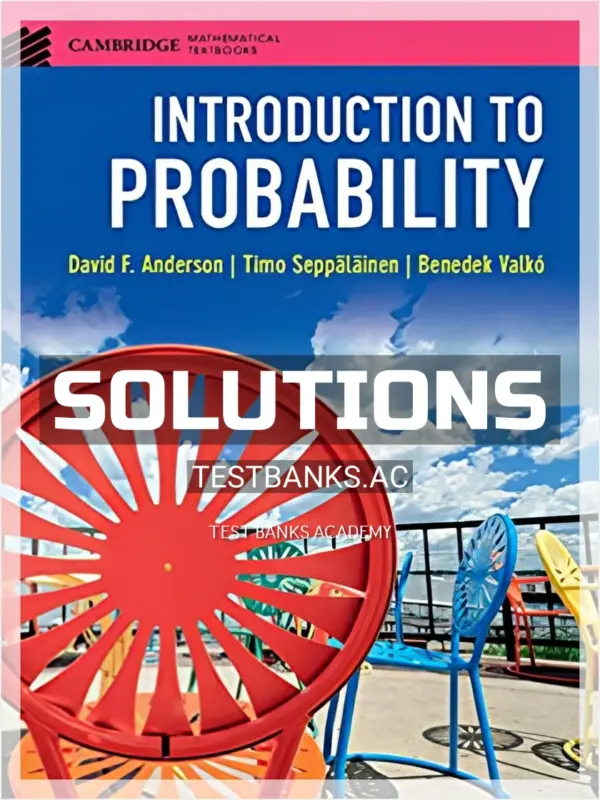 Solutions Manual for Introduction to Probability 1st Edition by Anderson