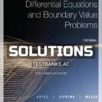 Solutions Manual for Elementary Differential Equations and Boundary Value Problems 11th Edition by Boyce