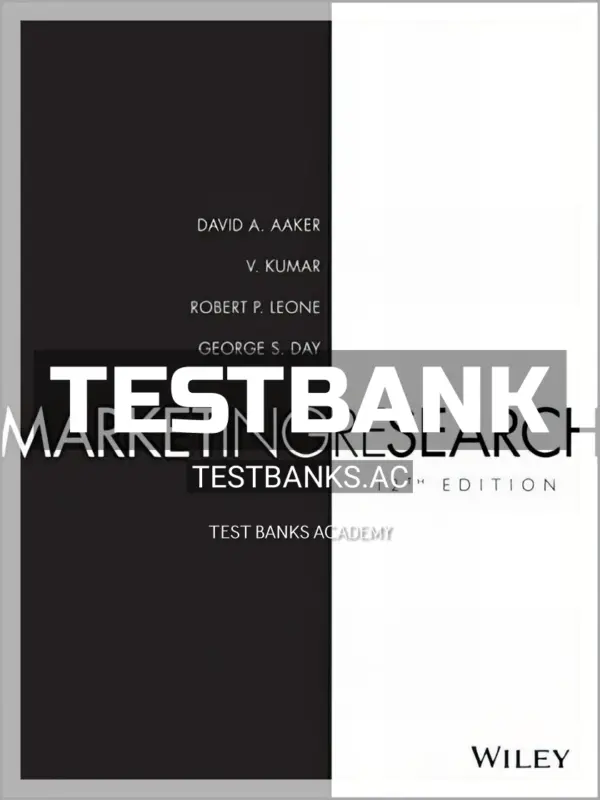 Test Bank for Marketing Research 12th Edition by Aaker