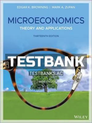 Test Bank for Microeconomics Theory and Applications 13th Edition by Browning