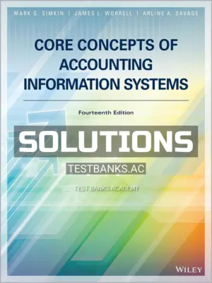 Solutions Manual for Core Concepts of Accounting Information Systems 14th Edition by Simkin