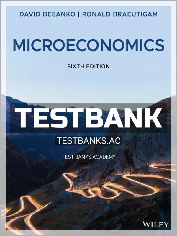 Test Bank for Microeconomics 6th Edition by Besanko