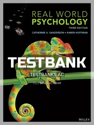 Test Bank for Real World Psychology 3rd Edition by Sanderson