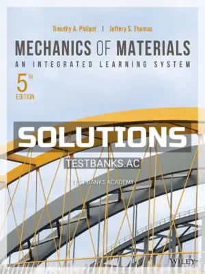 Solutions Manual for Mechanics of Materials An Integrated Learning System 5th Edition by Philpot