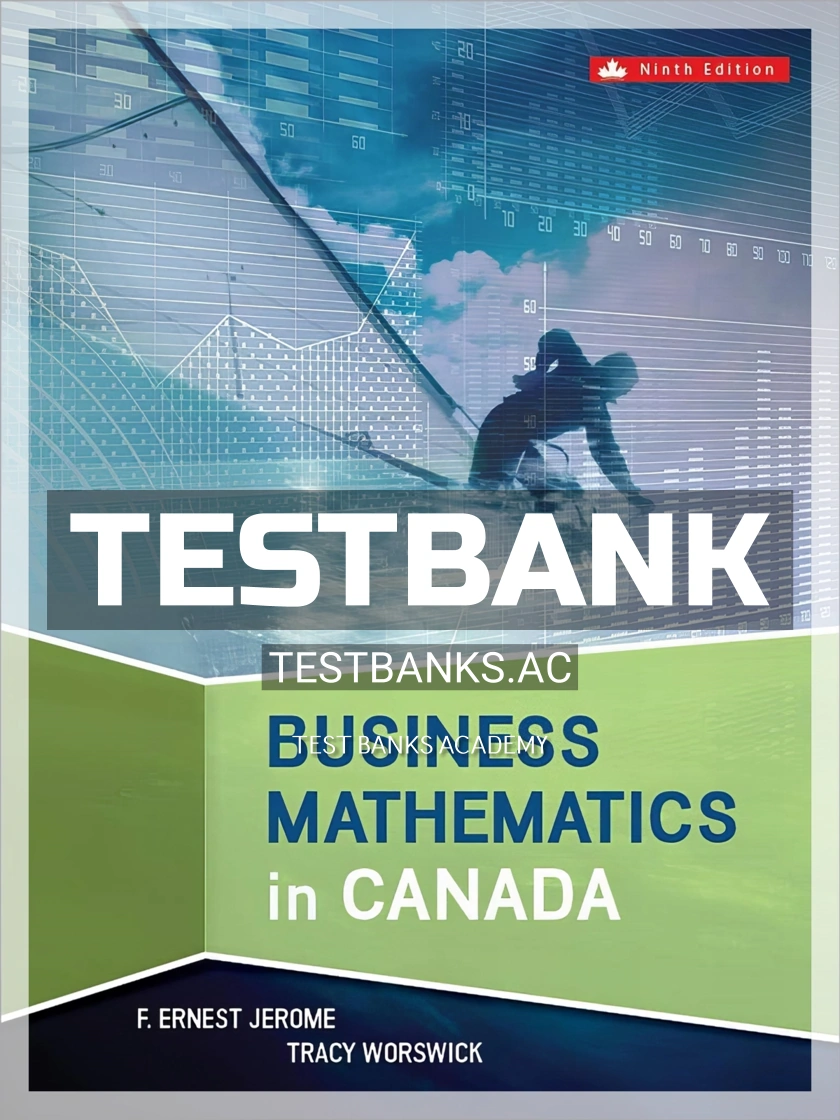 9781259265822-TEST-BANK Test Bank for Business Mathematics In Canada 9th CA Edition by Jerome