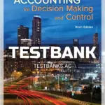 Test Bank for Accounting for Decision Making and Control 9th Edition by Zimmerman