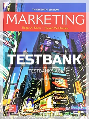 Test Bank for Marketing 13th Edition by Kerin