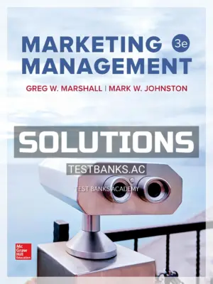 Solutions Manual for Marketing Management 3rd Edition by Marshall