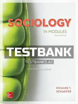 Test Bank for Sociology in Modules 4th Edition by T Schaefer