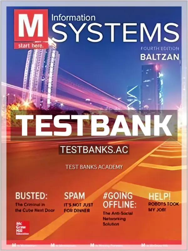 Test Bank for M Information Systems 4th Edition by Baltzan