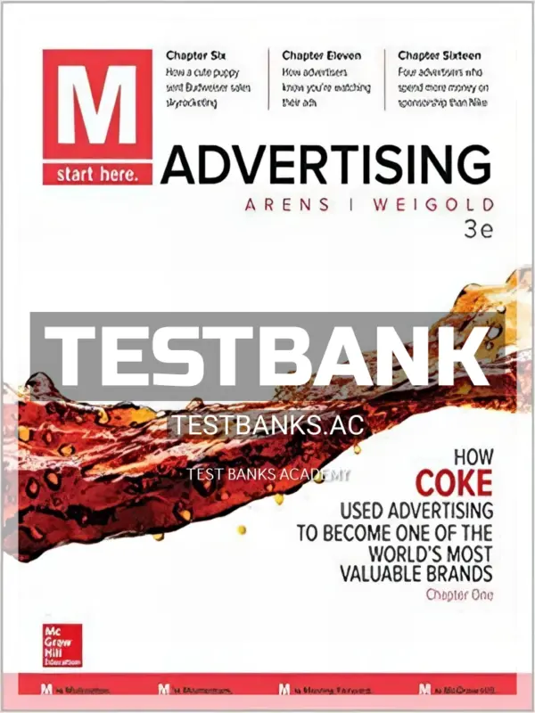Test Bank for M Advertising 3rd Edition by Schaefer
