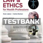 Test Bank for NR Law & Ethics for Health Professions 8th Edition by Judson