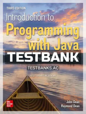 Test Bank for Introduction to Programming with Java 3rd Edition by Dean