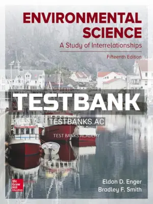 Test Bank for Environmental Science 15th Edition by Enger