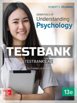 Test Bank for Essentials of Understanding Psychology 13th Edition by Feldman
