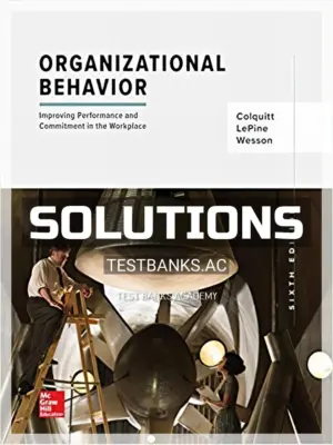 Solutions Manual for Organizational Behavior Improving Performance and Commitment in the Workplace 6th Edition by Colquitt