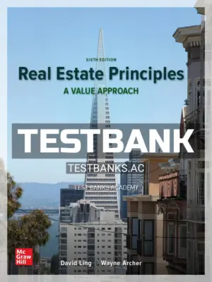 Test Bank for Real Estate Principles 6th Edition by Ling