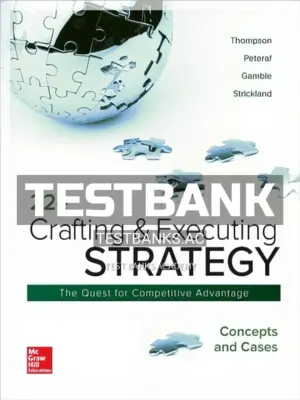 Test Bank for Crafting and Executing Strategy 22nd Edition by Thompson