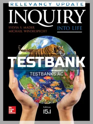 Test Bank for Inquiry into Life Relevancy Update 15 1 15th Edition by Mader