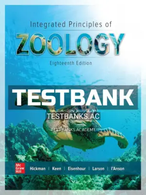 Test Bank for Integrated Principles of Zoology 18th Edition by Hickman
