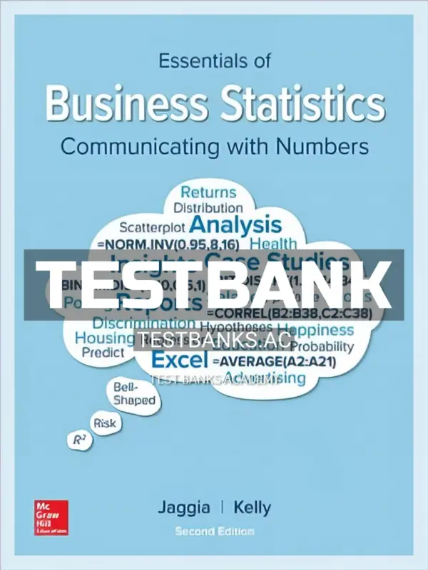 Test Bank for Essentials of Business Statistics 2nd Edition by Jaggia