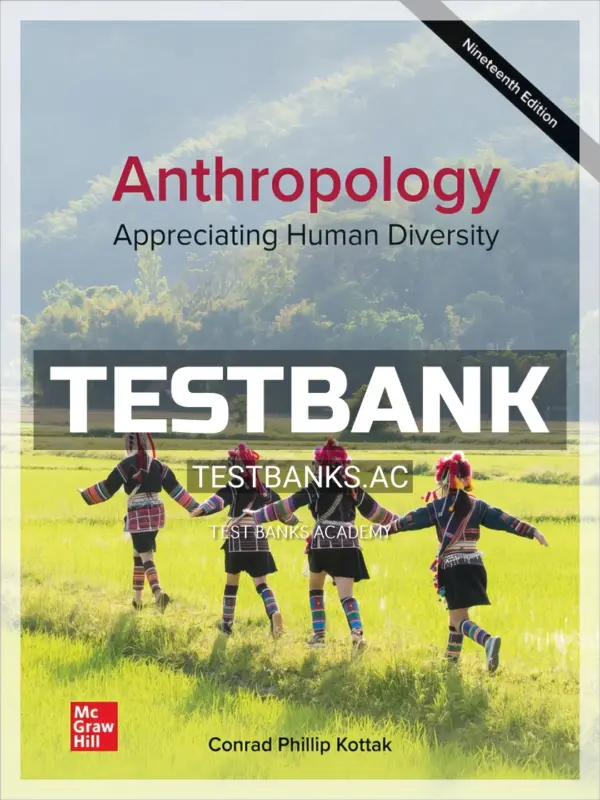 Test Bank for Anthropology Appreciating Human Diversity 19th Edition by Kottak