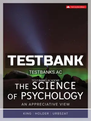 Test Bank for Science Of Psychology Appreciative View 1st CA Edition by King