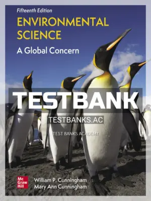 Test Bank for Environmental Science Global Concern 15th Edition by Cunningham