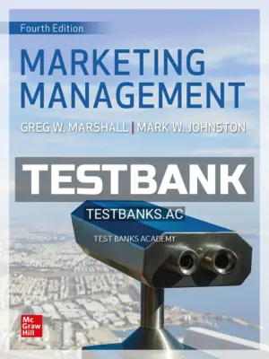 Test Bank for Marketing Management 4th Edition by Marshall