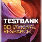 Test Bank for Methods in Behavioral Research 15th Edition by Cozby