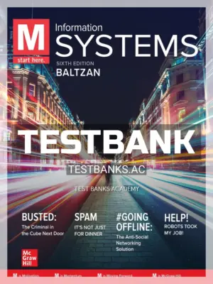 Test Bank for M Information Systems 6th Edition by Baltzan