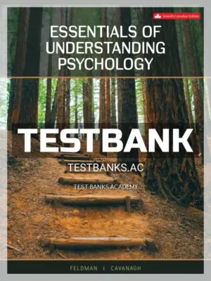 Test Bank for Essentials of Understanding Psychology 7th CA Edition by Feldman