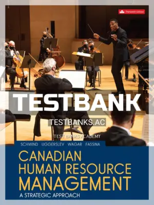 Test Bank for Canadian Human Resource Management 13th CA Edition by Schwind