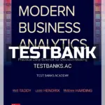 Test Bank for Modern Business Analytics 1st Edition by Taddy