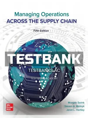 Test Bank for Managing Operations Across the Supply Chain 5th Edition by Swink